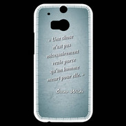 Coque HTC One M8s Chose vraie Turquoise Citation Oscar Wilde