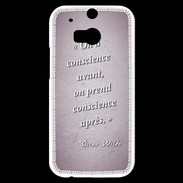 Coque HTC One M8s Conscience Rose Citation Oscar Wilde