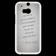 Coque HTC One M8s Cynique Gris Citation Oscar Wilde