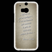 Coque HTC One M8s Cynique Sepia Citation Oscar Wilde