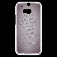 Coque HTC One M8s Cynique Violet Citation Oscar Wilde