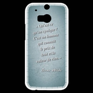 Coque HTC One M8s Cynique Turquoise Citation Oscar Wilde