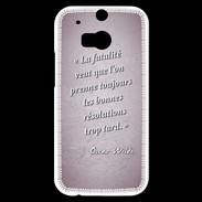 Coque HTC One M8s Fatalité Rose Citation Oscar Wilde