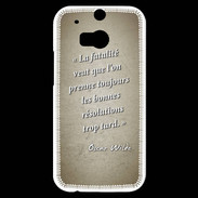 Coque HTC One M8s Fatalité Sepia Citation Oscar Wilde