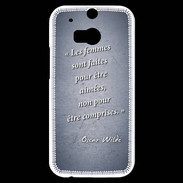 Coque HTC One M8s Femmes comprises Bleu Citation Oscar Wilde