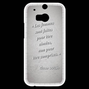 Coque HTC One M8s Femmes comprises Gris Citation Oscar Wilde