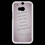 Coque HTC One M8s Femmes comprises Rose Citation Oscar Wilde
