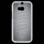 Coque HTC One M8s Femmes comprises Noir Citation Oscar Wilde