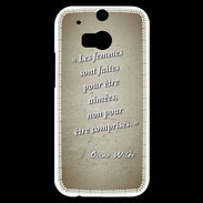 Coque HTC One M8s Femmes comprises Sepia Citation Oscar Wilde