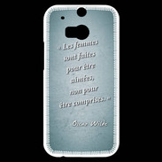 Coque HTC One M8s Femmes comprises Turquoise Citation Oscar Wilde