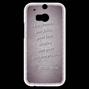 Coque HTC One M8s Femmes comprises Violet Citation Oscar Wilde