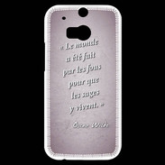 Coque HTC One M8s Fous sages Rose Citation Oscar Wilde