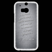 Coque HTC One M8s Les livres Noir Citation Oscar Wilde