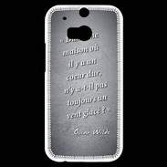 Coque HTC One M8s Maison coeur Noir Citation Oscar Wilde