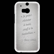 Coque HTC One M8s Résister Gris Citation Oscar Wilde