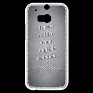 Coque HTC One M8s Résister Noir Citation Oscar Wilde