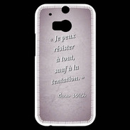 Coque HTC One M8s Résister Rose Citation Oscar Wilde