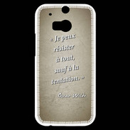 Coque HTC One M8s Résister Sepia Citation Oscar Wilde