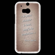 Coque HTC One M8s Résister Rouge Citation Oscar Wilde