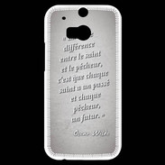 Coque HTC One M8s Saint pêcheur Gris Citation Oscar Wilde