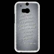 Coque HTC One M8s Saint pêcheur Noir Citation Oscar Wilde