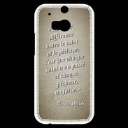 Coque HTC One M8s Saint pêcheur Sepia Citation Oscar Wilde