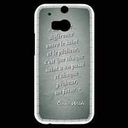 Coque HTC One M8s Saint pêcheur Vert Citation Oscar Wilde