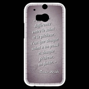 Coque HTC One M8s Saint pêcheur Violet Citation Oscar Wilde