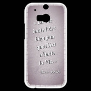 Coque HTC One M8s Vie art Rose Citation Oscar Wilde