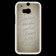 Coque HTC One M8s Vie art Sepia Citation Oscar Wilde