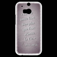 Coque HTC One M8s Vie art Violet Citation Oscar Wilde