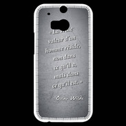 Coque HTC One M8s Vraie valeur Noir Citation Oscar Wilde