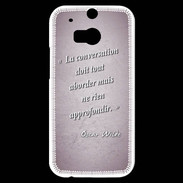 Coque HTC One M8s La conversation Rose Citation Oscar Wilde