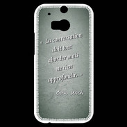 Coque HTC One M8s La conversation Vert Citation Oscar Wilde