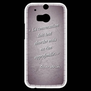 Coque HTC One M8s La conversation Violet Citation Oscar Wilde