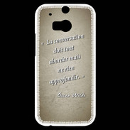 Coque HTC One M8s La conversation Sepia Citation Oscar Wilde
