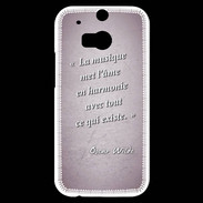 Coque HTC One M8s La musique Rose Citation Oscar Wilde