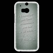 Coque HTC One M8s La musique Vert Citation Oscar Wilde