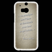 Coque HTC One M8s La musique Sepia Citation Oscar Wilde