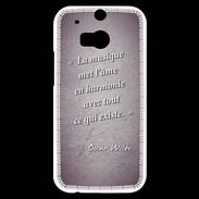 Coque HTC One M8s La musique Violet Citation Oscar Wilde