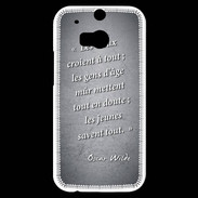 Coque HTC One M8s Les vieux Noir Citation Oscar Wilde