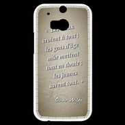 Coque HTC One M8s Les vieux Sepia Citation Oscar Wilde