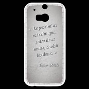 Coque HTC One M8s Pessimiste Gris Citation Oscar Wilde