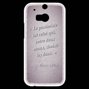 Coque HTC One M8s Pessimiste Rose Citation Oscar Wilde