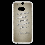 Coque HTC One M8s Pessimiste Sepia Citation Oscar Wilde