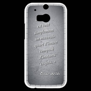 Coque HTC One M8s Quart d'heure Noir Citation Oscar Wilde