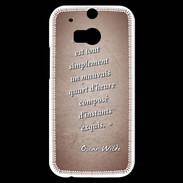 Coque HTC One M8s Quart d'heure Rouge Citation Oscar Wilde