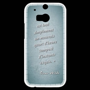 Coque HTC One M8s Quart d'heure Turquoise Citation Oscar Wilde