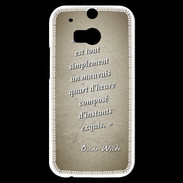 Coque HTC One M8s Quart d'heure Sepia Citation Oscar Wilde