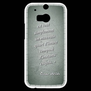 Coque HTC One M8s Quart d'heure vert Citation Oscar Wilde